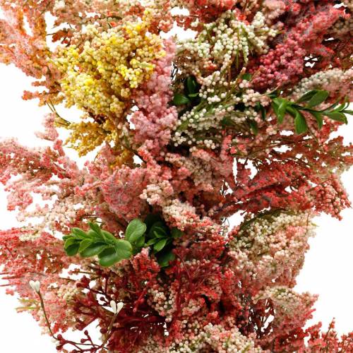 Floristik24 Kunstige blomster krans lyng krans lyserøde silke blomster
