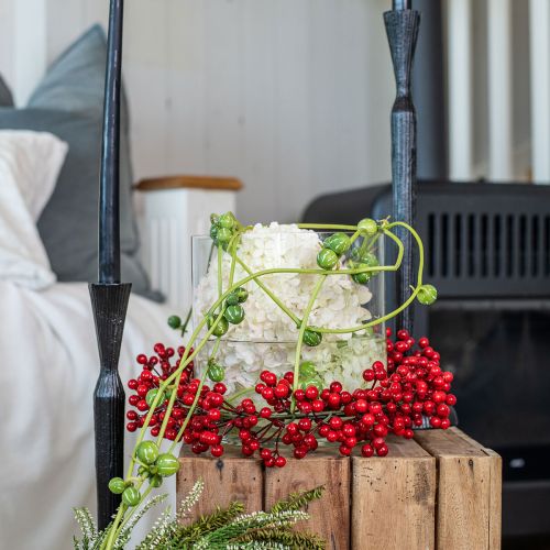 Floristik24 Bærkrans Røde Kunstplanter Rød Jul Ø30cm