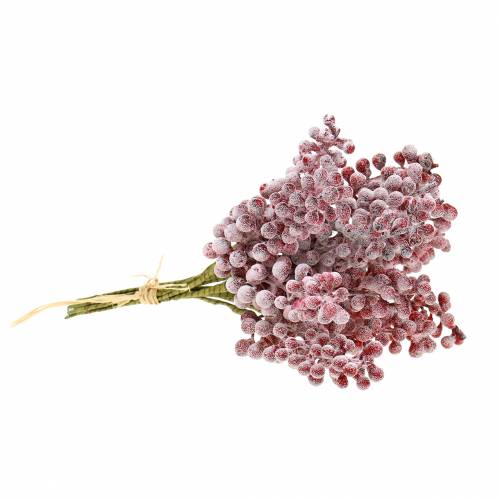 Floristik24 Bærplukke rød, iset 21cm 12 stk