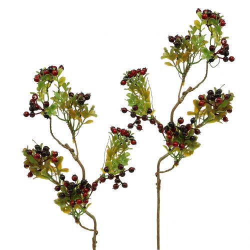 Kunstig bærgren cotoneaster rød 50 cm 2stk