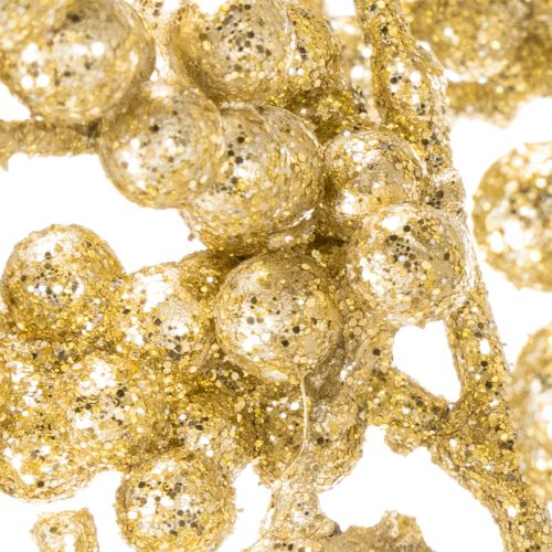 Kunstig bærgrendekoration, guld, 70 cm, 3 stk. | Floristik24.dk