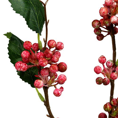 Floristik24 Bærgren kunstig rød-hvid 64cm 6 stk