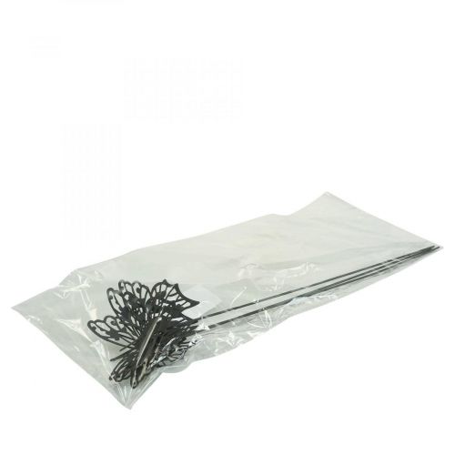 Artikel Blomsterprop metal sommerfugl sort 10,5×8/44cm 3 stk