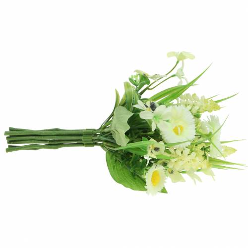 Floristik24 Forårsbuket med bellis og hyacint kunsthvid, gul 25cm