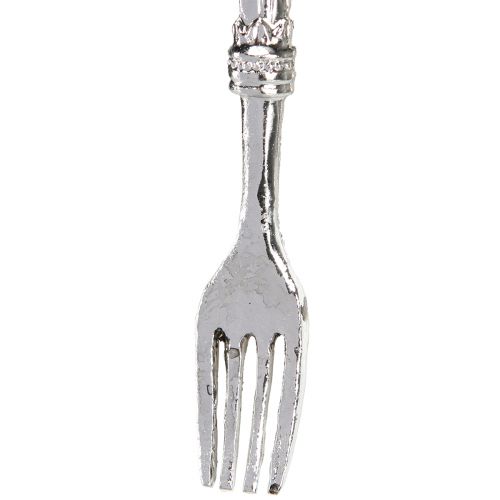 Artikel Bestikdekoration til ophængning af metallook sølv 14cm 12 stk