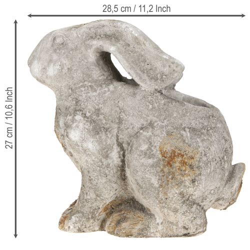 Artikel Beton dekorativ kanin urtepotte påske antik grå H27cm