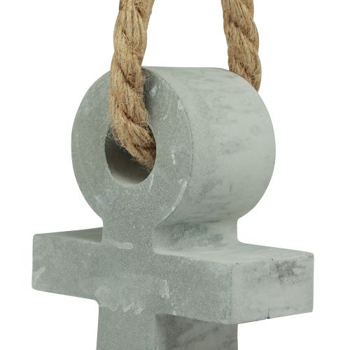 Floristik24 Betonanker dekoration maritim borddekoration grå 18cmx4,5cmx22cm