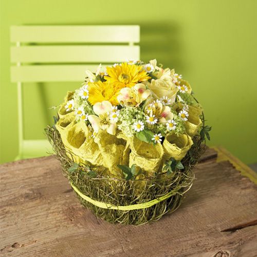 Artikel Skål blomsterarrangement vådt blomsterskum H6cm Ø14cm 4 stk