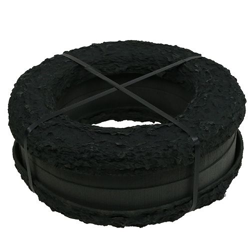 Artikel Blomsterskumring med bund H5,5cm Ø32cm sort 2 stk