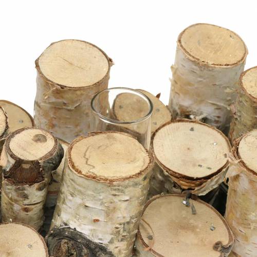 Floristik24 Birkekrukke med reagensglas naturlig 32cm