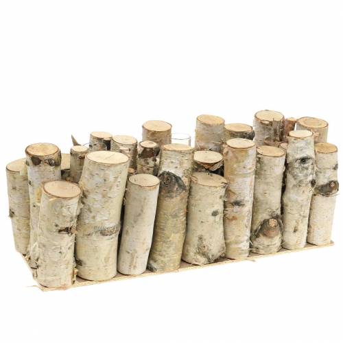 Floristik24 Birkekrukke med reagensglas naturlig 32cm