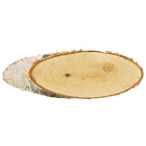 Artikel Birkeskiver ovale natur træskiver deco 18-22cm 10st
