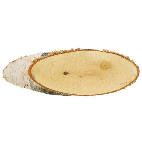 Artikel Birkeskiver ovale naturtræskiver dekoration 18-22cm 10 stk