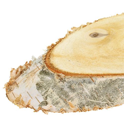 Artikel Birkeskiver ovale naturtræskiver dekoration 18-22cm 10 stk