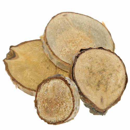 Floristik24 Birkeskiver rund natur 5cm 1kg til dekoration med bark