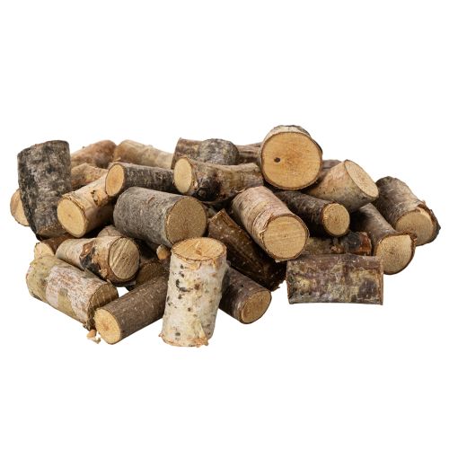 Dekorative birketræsstykker med bark til hobbybrug, 3 cm, 300 g | Floristik24.dk