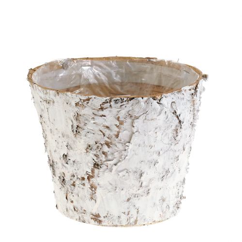 Artikel Potte med hvide birkebark plantepotte Ø15cm H12,5cm 3 stk