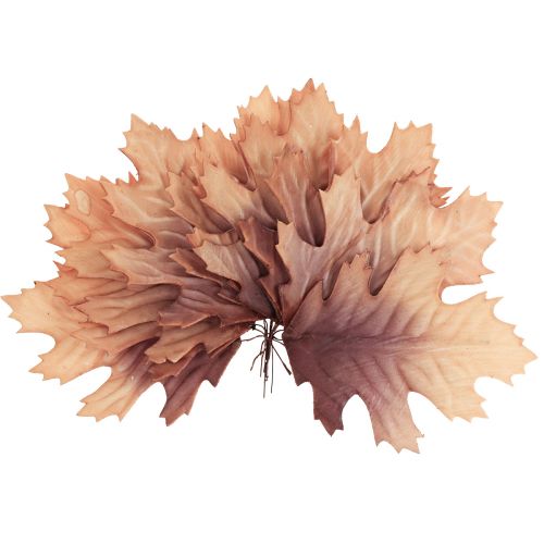Floristik24 Røde egeblad efterårsblade deco blade deco 13×19cm 12stk