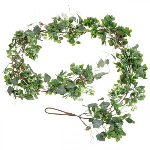 Floristik24 Bladguirlande dekoguirlande kunstplante grøn 180cm
