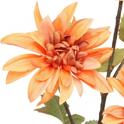 Floristik24 Dekorativ blomsterdahlia, efterårsdekoration, silkeblomstorange 55cm Ø9 / 11cm
