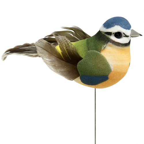 Floristik24 Blue tit på wiren 8,5 cm 12stk