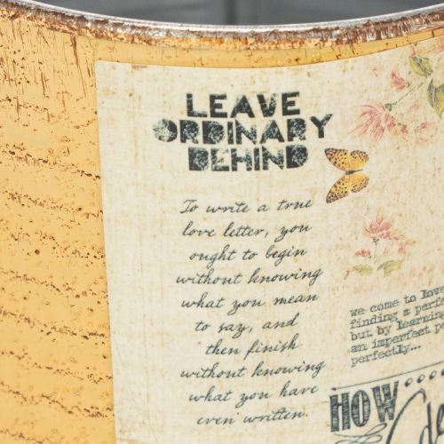 Artikel Dekorativ blikdåse abrikos metalplantepotte Ø11cm H10,5cm