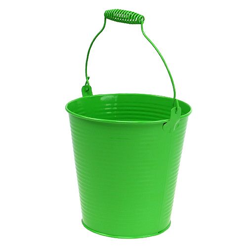 Floristik24 Blikspand kan grøn Ø15cm H14,5cm