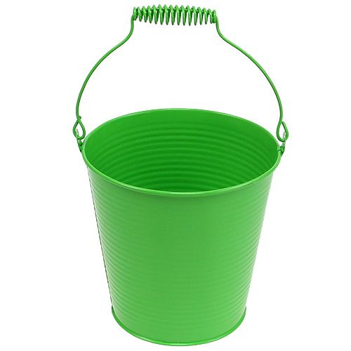 Floristik24 Blikspand kan grøn Ø15cm H14,5cm