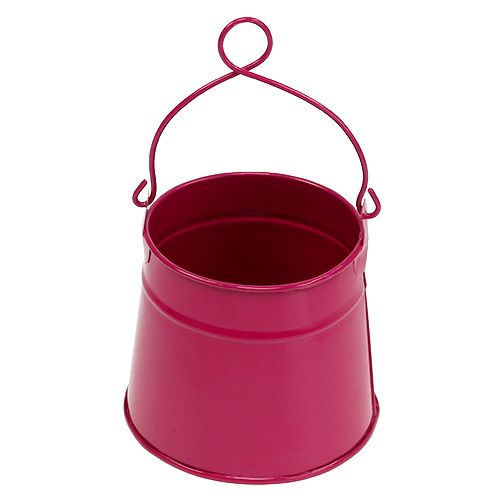 Floristik24 Blikspand pink Ø9cm H9cm