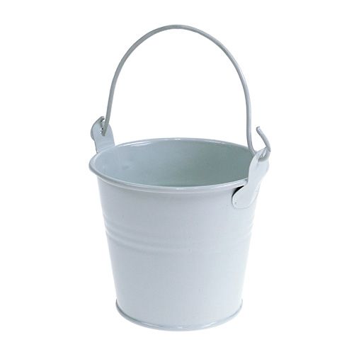 Blikspand hvid Ø8cm H7cm 12st