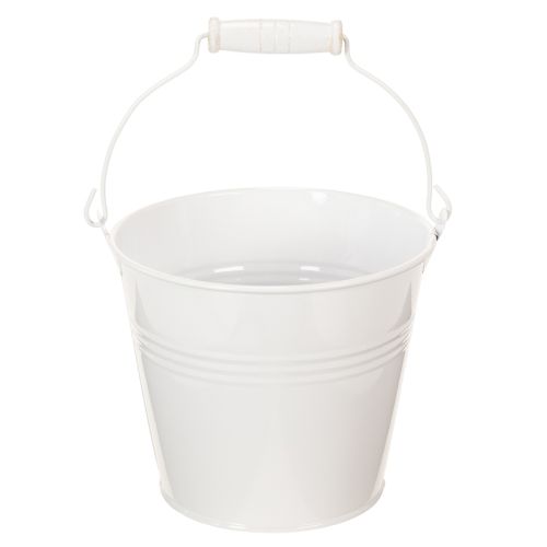 Hvide blikspande Ø14cm H12cm 6 stk.