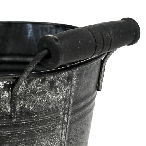Floristik24 Blikspand antik Ø14cm H12cm