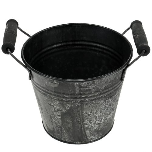 Floristik24 Blikspand antik Ø14cm H12cm