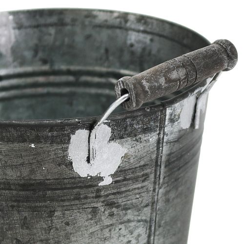 Floristik24 Blikspand antik Ø16cm H15cm