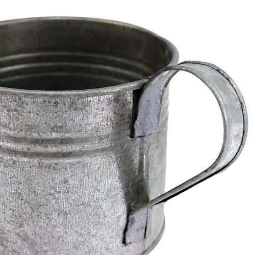 Floristik24 Vandkande metalplade sølvmat Ø10,5cm H10cm 8stk