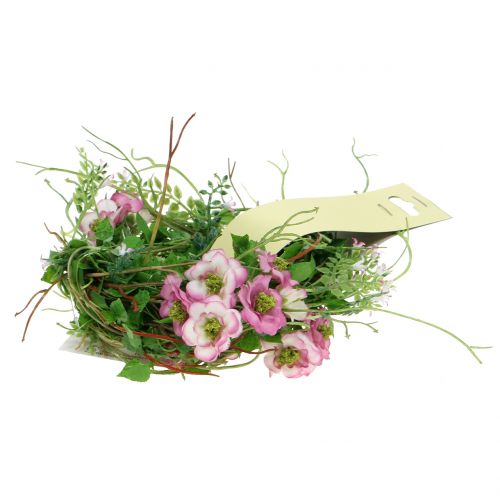 Floristik24 Blomsterguirlande pink 180cm