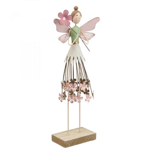 Floristik24 Blossom fairy borddekoration fjeder metal dekoration fairy pink H30cm