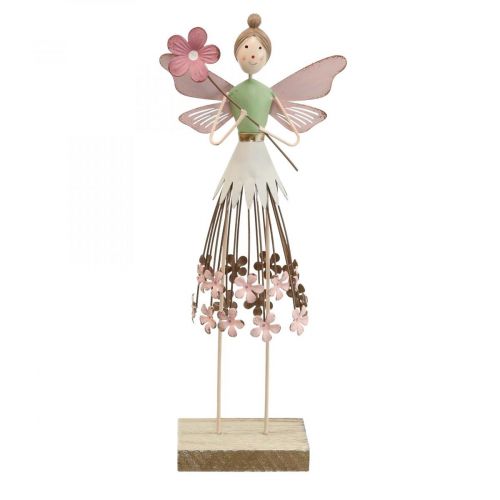 Floristik24 Blossom fairy borddekoration fjeder metal dekoration fairy pink H30cm