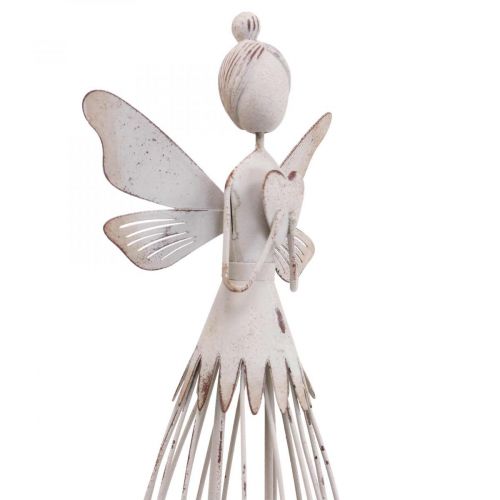 Artikel Blossom fairy borddekoration fjeder metal dekoration fairy white H30,5cm