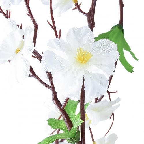Artikel Blomsterguirlande kunstig blomsterkrans hvide blomster 160cm