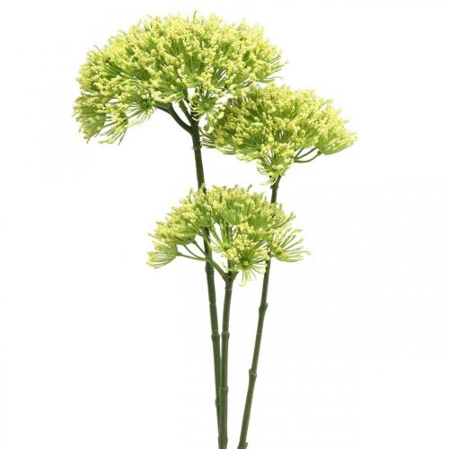 Artikel Kunstig blomstergren Gul fennikel kunstgren med 3 blomster 85cm