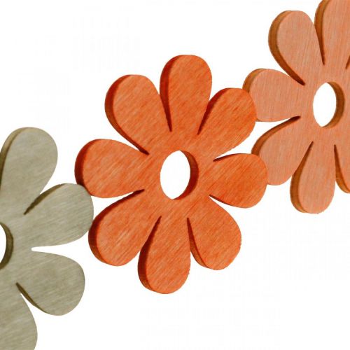 Artikel Blomster til at sprede appelsin, abrikos, brun spredt dekorationstræ 72 stk