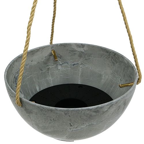 Floristik24 Blomstertængende kurv "Fiona" Ø25cm H12cm grå