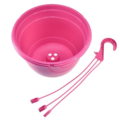 Artikel Hængekurv pink plantepotte med huller Ø25cm H50cm
