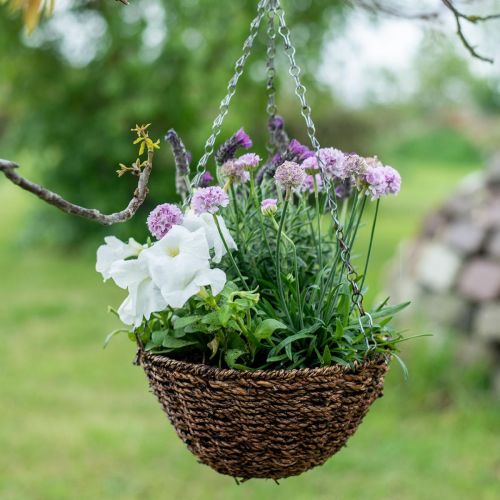Blomsterkurv brun hængekurv hængekurv plantekurv Ø25cm