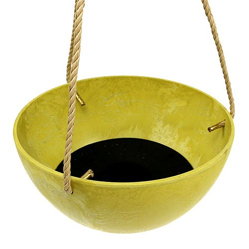 Floristik24 Hængende kurv Fiona Ø25cm H12cm Citron