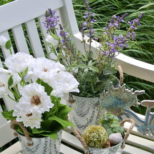 Artikel Blomsterdekoration lavendel i en krukke med kunstige planter