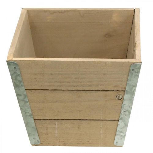 Artikel Blomsterkasse træpotte Shabby Chic Beige 19x19x15,5cm