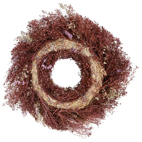 Floristik24 Blomsterkrans tørrede blomster krans vinrød pink Ø25cm