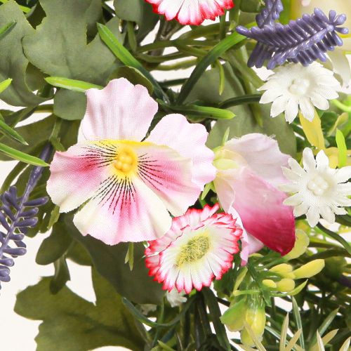 Artikel Blomsterkrans kunstige forårsblomster creme pink Ø33cm